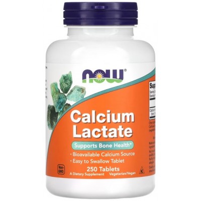 Now Foods Calciu Lactate - 250 Tablete