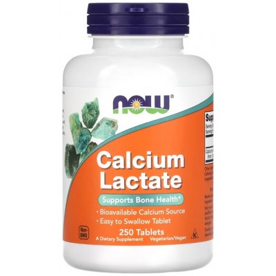 NOW Foods, Foods Calciu Lactate - 250 Tablete