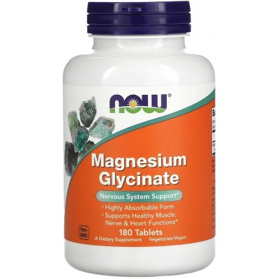 NOW Magneziu Glicinat - 180 Tablete