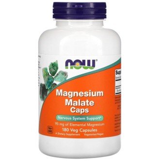 NOW Foods, Magnesium Malate Caps, pentru pentru susținerea energiei și reducerea oboselii musculare
