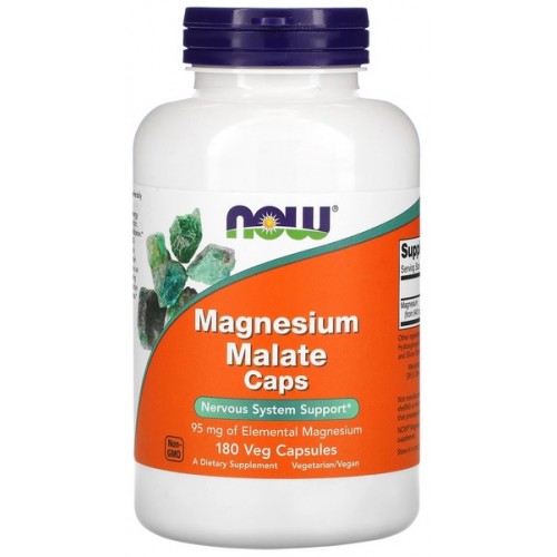NOW Magnesium Malate Caps 180 Capsule vegetale