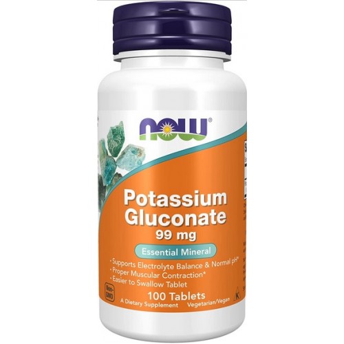 NOW Potasiu Gluconat 99 mg - 100 Tablete