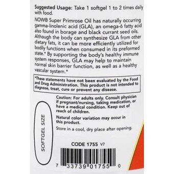 NOW Foods, Foods Super Primrose 1300mg - 60 Softgels NOW Foods, Super Primrose 1300mg, pentru pentru susținerea sănătății hormonale și echilibrul sistemului imunitar