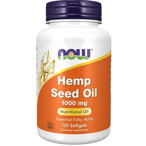 Now Foods Hemp Seed Oil, Ulei de Canepa 1000 mg - 120 Softgels