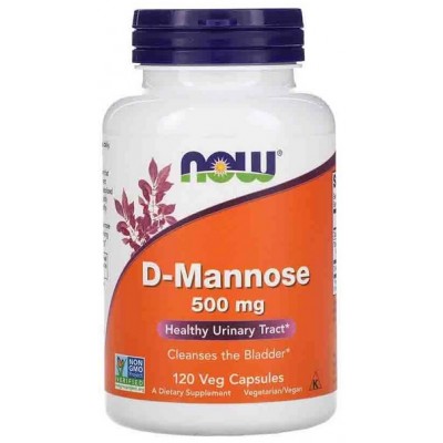 NOW Foods D-Mannose 500mg - 120 Capsule vegetale