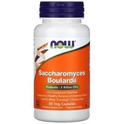 NOW Foods Saccharomyces Boulardii  - 60 Capsule vegetale