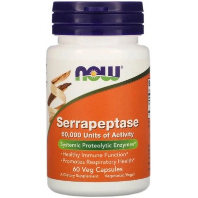 NOW Foods, Foods Serrapeptase - 60 Capsule vegetale