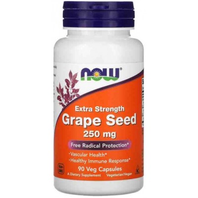 NOW Foods, Foods Grape Seed, Extract din Seminte de Struguri 250mg - 90 Capsule vegetale