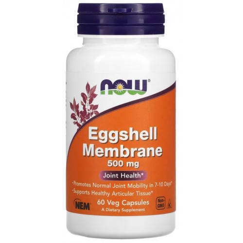 NOW Foods Eggshell Membrane 500mg, Membrana Coaja de Ou - 60 Capsule vegetale