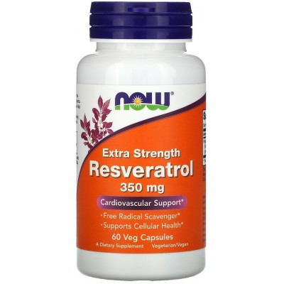 NOW Foods, Resveratrol FORTE 350mg - 60 Capsule vegetale