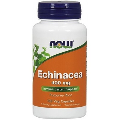 NOW Echinacea 400mg Non-GMO - 100 Capsule vegetale