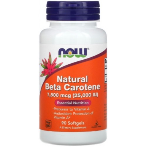 NOW Natural Beta Carotene 25000IU - 90 Softgels