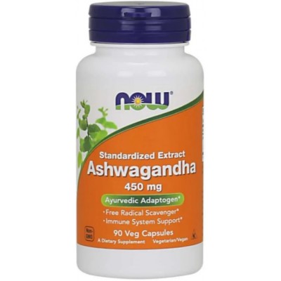 NOW Foods, Foods Ashwagandha, Extract standardizat 450mg - 90 Capsule vegetale