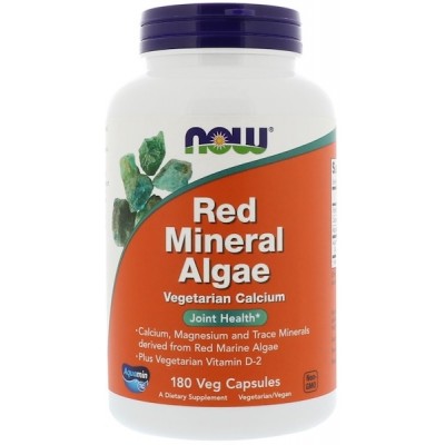 NOW Foods Red Mineral Algae - 180 Capsule vegetale