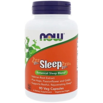 NOW SLEEP, Amestec de plante pentru somn cu Valeriana, Passiflora si Gaba - 90 Casule Vegetale
