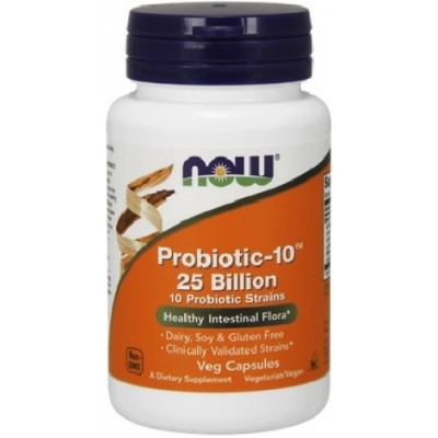 NOW Probiotic-10 25 Billion, 10 Tulpini - 30 Capsule vegetale