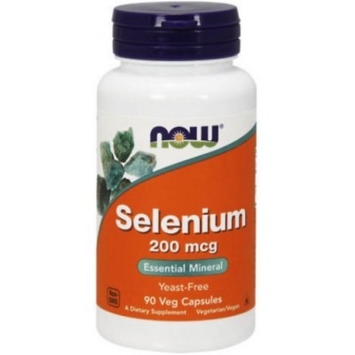 NOW Seleniu 200mcg - 90 Capsule vegetale