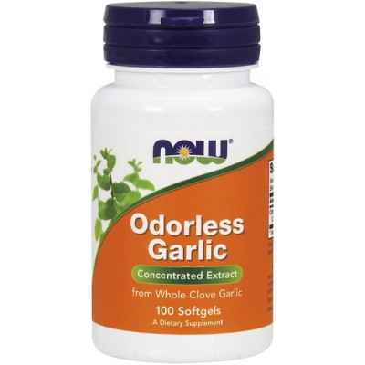NOW Odorless Garlic - 100 Softgels