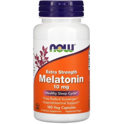 NOW Foods, Foods Melatonina 10mg, Extra Strenght - 100 Capsule vegetale