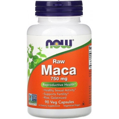 Now Foods Maca Raw Non-GMO 750mg - 90 Capsule vegetale