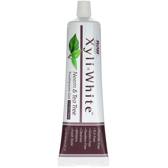 Pastă de dinți XyliWhite Neem & Tea Tree – 181 g – NOW Foods XyliWhite Neem & Tea Tree Toothpaste Gel – 6.4 oz (181 g) – NOW Foods (NOW Solutions)