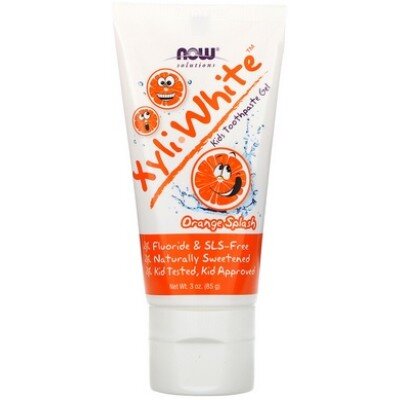 Now Foods Pasta de dinti pentru copii, Aroma de Portocala - 85g