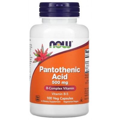 NOW Vitamina B-5 (Acid Pantotenic) 500mg - 100 Capsule vegetale
