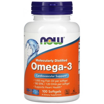 NOW Omega-3, 1000mg - 100 Softgels