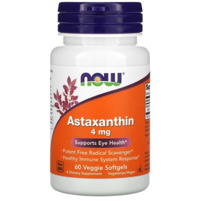NOW Foods, Astaxantina 4mg - 60 Vegan Softgels