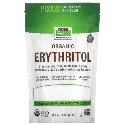 NOW Organic Erythritol - 454g