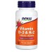 NOW Vitamina D-3 1000 IU & K-2 - 120 Capsule