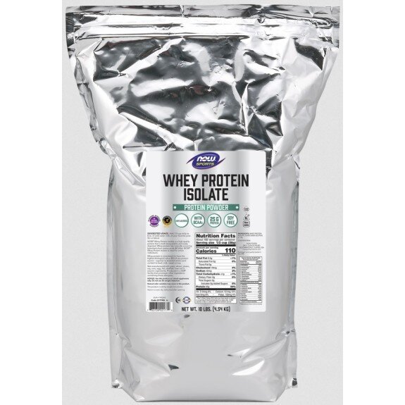 NOW Foods, Whey Protein Isolate - 4.54Kg Unflavored NOW Foods, Whey Protein Isolate 4.54Kg Unflavored, pentru pentru susținerea masei musculare și recuperare post-antrenament