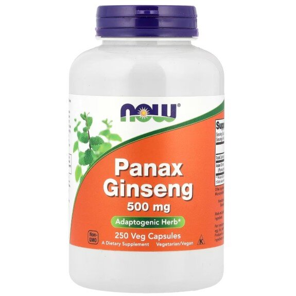 Now Foods Panax Ginseng 500 mg - 250 Capsule vegetale Now Foods Panax Ginseng 500 mg - 250 Capsule vegetale