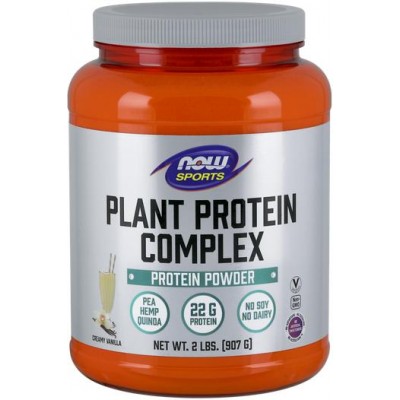 NOW Complex de Proteine din Plante Non-GMO cu aroma de Ciocolata Mocha - 907g 