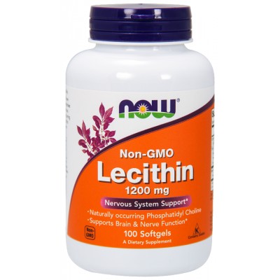 NOW Lecitina Non-GMO 1200mg - 100 Softgels