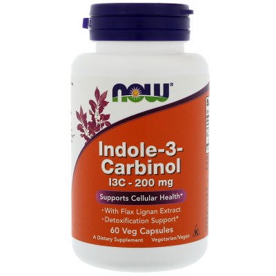 NOW Indole-3-Carbinol (I3C) 200mg - 60 Capsule vegetale