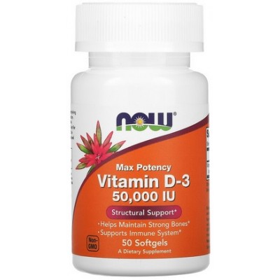NOW Vitamina D-3 50,000 IU - 50 Softgels