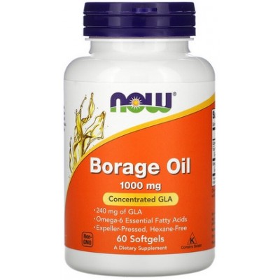 Now Foods Borage Oil 1.000 mg, GLA 240 mg - 60 softgels
