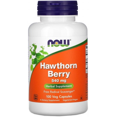 Now Foods Hawthorn Berry 540 mg (Paducel) - 100 Capsule vegetale