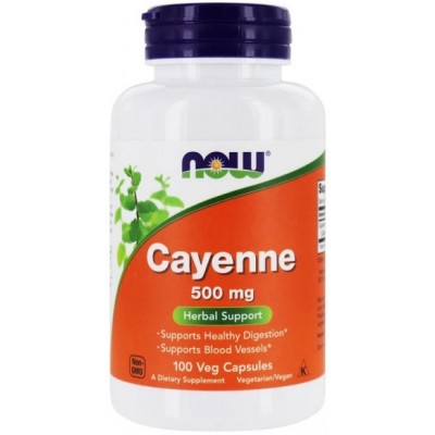 Now Foods Cayenne Pepper 500 mg - 100 Capsule vegetale