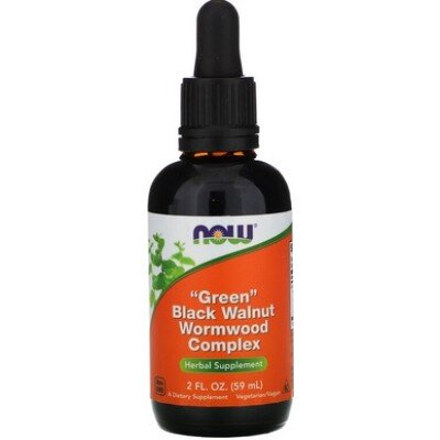 Now Foods Green Black Walnut Wormwood Complex - 59 ml