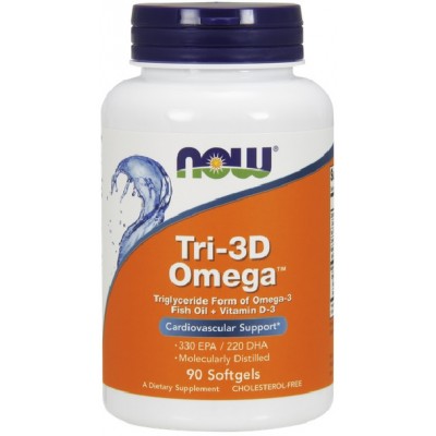 NOW Tri-3D Omega - 90 Softgels