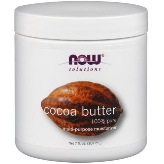 NOW Foods, Unt de Cacao 100% Pur, pentru pentru hidratarea pielii și protecția antioxidantă