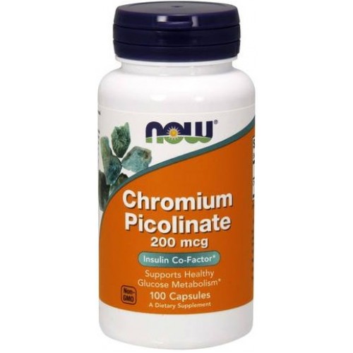 NOW Crom Picolinat 200mcg - 100 Capsule vegetale
