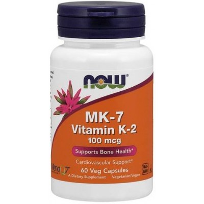 NOW Foods, Vitamina K-2 MK-7 100mcg - 60 Capsule vegetale