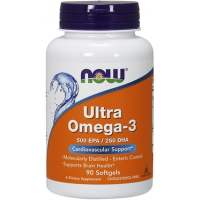NOW ULTRA Omega-3 500 EPA / 250 DHA - 90 Softgels