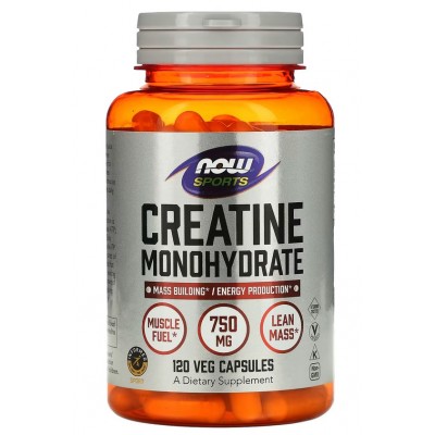 NOW Foods, Creatina Monohidrata 750 mg - 120 Capsule vegetale