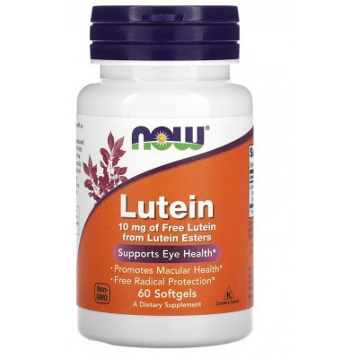 NOW Foods, Luteina 10mg - 60 Softgels