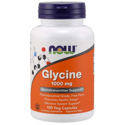 NOW Foods, Glicina 1000mg - 100 Capsule vegetale