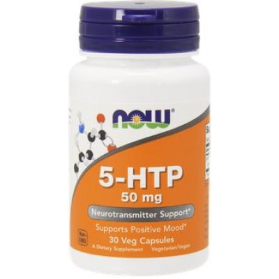 Now Foods 5-HTP 50mg - 30 Capsule vegetale